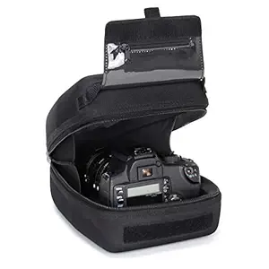USA GEAR Quick Access DSLR Hard Shell Camera and Zoom Lens Case with Molded EVA Protection