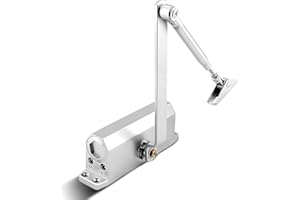 COCOARM samozamykacz do drzwi pozycjonowanie domowe, hydrauliczny buforowy samozamykacz o dużej wytrzymałości regulowany do drzwi z automatycznym ramieniem do użytku domowego lub komercyjnego (45-65 kg)