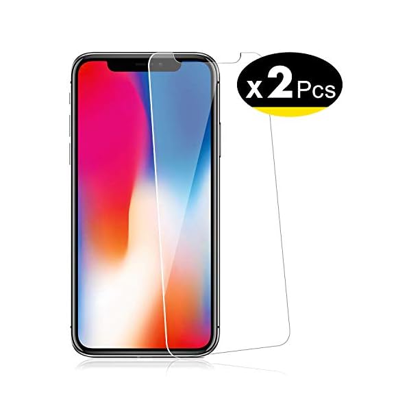 NEW'C 2 Unidades, Protector de Pantalla para iPhone 11 Pro y iPhone X y iPhone XS, Antiarañazos, Antihuellas, Sin…