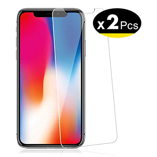 NEW'C Lot de 2, Verre Trempé pour iPhone 11 Pro, iPhone X, iPhone XS (5.8"), Film Protection écran - Anti Rayures - sans Bulles d'air -Ultra Résistant (0,33mm HD Ultra Transparent) Dureté 9H Glass