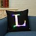 Produktbild CTlite LED-Überwurf-Kissenbezüge, Buchstaben-Muster, Beleuchtet Dekorative Kissenbezüge, für Valentinstag, Sofa, Bett, Heimdekoration, 45 x 45 cm L