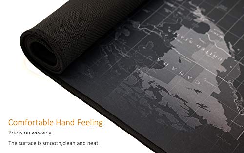 halomy Gaming Mouse Pad - 31 5  x11 8  x0 08  gran escritorio mapa del mundo rat  n Pad con antideslizante Base de goma natural  tela de tejido de doble superficie dise  o - Ajustado y ajuste suave del  cualquier rat  n  teclado y port  til