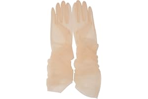 Hoseirty Lange Damen-Handschuhe aus Tüll, für Hochzeit, Party, Braut, 69,8 cm, Ellenbogenlänge, Vintage, durchsichtig, für Teeparty, Abend, Abschlussball, Opernparty