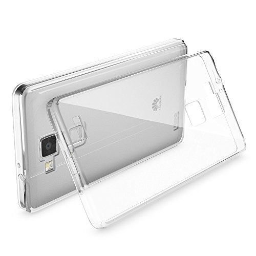 Huawei Ascend Mate 7 Cover Custodia Protezione di NALIA, Slim Case Protettiva Trasparente Cellulare in Silicone con Bordi, Gomma Clear Copertura Sottile Bumper per Telefono Ascend Mate-7 - Trasparente