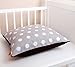 Amilian® Handcrafted Decorative Polka-Dots Print Grey/Brown 100% Cotton Premium Quality Cosy One Sided Fleece Durable Throw Cushion Cover Pillowcase Only 40 cm x 40 cm