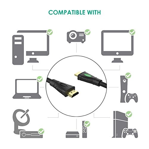 Honstek HD03 Hochgeschwindigkeits HDMI auf HDMI Kabel 0,9 m 1,8 m 3 m 4,6 m 7,6 m Kabel Unterstützung Ethernet 3D 4K Video und Audio Kanal kompatibel mit Blu-Ray Player Apple TV PS4 PS3 Xbox Eine Xbox 360 und alle Computer HDMI Geräte - 8