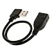 Produktbild H HILABEE USB 2.0 Winkelstecker Zu Buchse Verlängerungs Adapter Kabel 480 Mbps