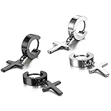 aro de cruz hombre chile Incluye una bolsa de regalo terciopelo azul de JewelryWe