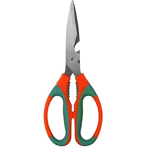 Ocean Mart Gardening and Household Scissors - 1 PC (Stainless-steel) | Ergonomic Handle | Comfort Grip | Durable Blades | Multipurpose Kitchen, Fabric, Crafts and Garden Scissors
