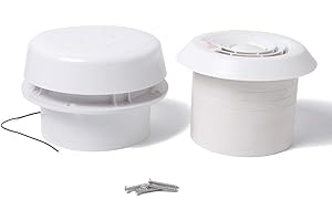 CVERY Ventilateur d'échappement de plafond 12 V pour camping-car, remorque, 60 CFM, puissant et silencieux, montage mural et au plafond, ABS (blanc)