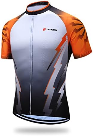 DOKEA Mens Cycling Jersey Half Sleeve Top Cycle Racing Team Quality Biking Top