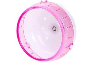 FURNRUBDEN Silent Spinners Roue d'exercice Lavable pour Hamster, Rat, gerbilles, cochons d'Inde (12 cm, Rose)