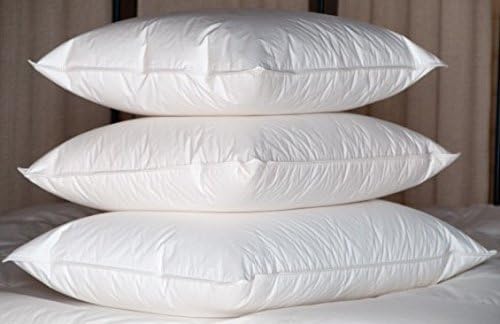 18"x 18"- 95% Feather 5% Down Pillow Insert with Zippered Cover- Premium Quality - Exclusively by Blowout Bedding RN# 142035