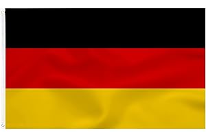 TCTOHZNG Germany Flag Deutschland Fahne 90 x 150 cm- Deutsche Flagge Polyester leuchtenden Farben mit Messing-Ösen Flaga niemiecka