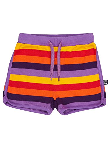 Ej Sikke Lej Baby Girls 0-24m Organic Striped Shorts Striped Shorts, Multicoloured (Dewberry Lilac 560), 12-18 Months (Manufacturer size: 86)