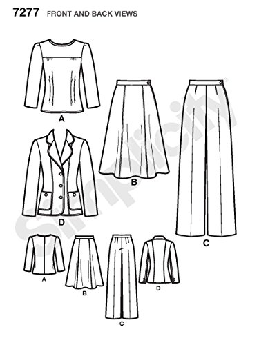 Simplicity Schnittmuster 7277 BB Bluse,Rock,Hose,Jacke Gr. 46 – 54 - 2