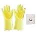 Produktbild 2 PCS Magie Wiederverwendbare Silikon-Handschuhe mit Wash Scrubber Reinigung Waschbürste Scrubber Handschuhe Hitzebeständigkeit für Reinigung, Haushalt, Geschirrreinigung (Links + Rechts)