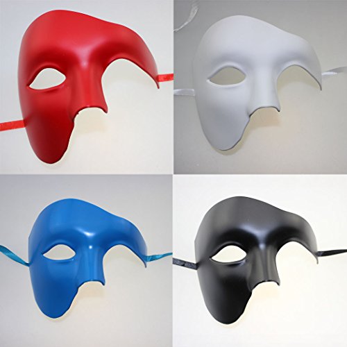 Kapmore Herren Maskerade Maske Halloween Kostüme Venezianischen Partei Maske DIY Handgemacht - 2