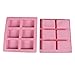Produktbild akooya 6 auch Square Box Pink Silikon-Backform Manuelle Seife Form