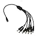 Produktbild Alextry DC 2.1 Adapterkabel 1 auf 8 Splitter Netzkabel Pigtail 1 Buchse auf 8 Pin Stecker für Überwachungskamera CCTV