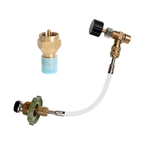 Preisvergleich Produktbild MagiDeal Outdoor Camping Gasflaschen Nachfülladapter Gastankflasche Umfüllschlauch mit Adapter + Gasflaschenadapter Gasflasche Tank Adapter