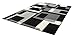 Produktbild HANSE Home Designer Velours Retro Schwarz/Creme Teppich Läufer Bettumrandung Brücke Polypropylen 120 x 170 x 0.9 cm