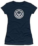  Battlestar Galactica Pegasus abzeichen (slim) T-shirt für Mädchen Groß Blau