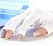 Two Pairs Anti UV Protective Gloves for UV Light / Lamp / Nail Dryer & LED UV Nail Dryer Curing (White)