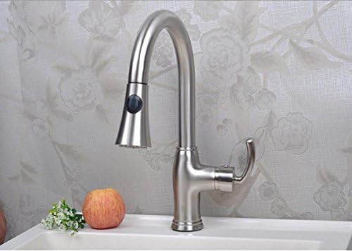 XIE High-grade kitchen drawing faucet telescopic pull rotating copper faucet