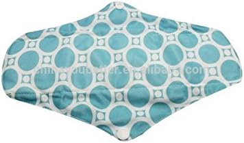 ComfyladySet of 3 Comfylady Reusable Bamboo Cloth Sanitary Towels - Free Storage Bag - Blue Tile - Light/Medium Flow