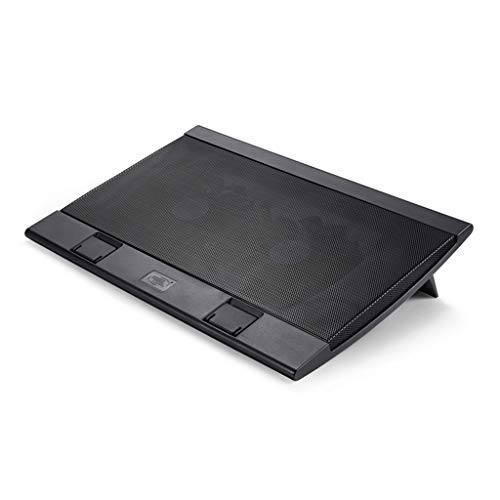 Preisvergleich Produktbild USB-betriebener Luftgekühlter Laptop-Kühlkissen 14cm Dual-Lüfter-leiser Tragbarer Notebook-Kühler Kühlpads