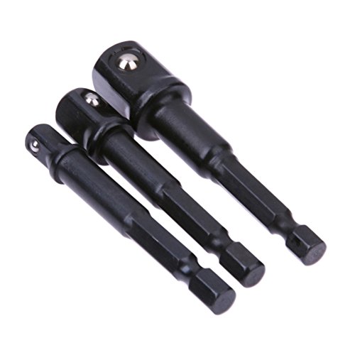 JTENG 3 tlg Sechskant Stecknussadapter Stecknuss Adapter Steckschlüssel Schraubenschlüssel 1/4″, /1/2″, /3/8″ + Stecknuss Adapter 4-tlg 1/4 auf 3/8 – 3/8 auf 1/4 Zoll – 3/8 auf 1/2 – 1/2 auf 3/8 - 7