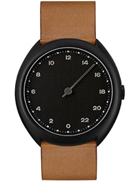 slow O 11 - Brown Vintage Leather, Black Case, Black Dial Analog Leder Braun slow O 11