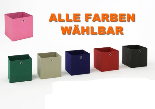 3 – er Set Korb Regalkorb Stoffkorb Einschubkorb Mega SCHWARZ / ANTHRAZIT ca…. - 2