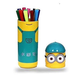 Fusine Minion Case 12 Pieces Drawing Sketch Pen | Good Gift For Coloring Kids Sketching Painting Drawing
