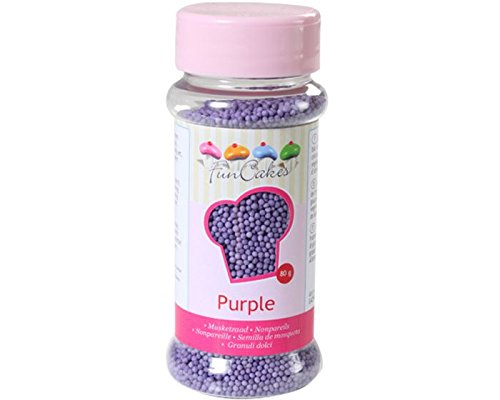 Nonpareils-Set 4tlg.,orange-dunkelrosa-lila-rot, Zuckerperlen, Zuckerstreusel - 5