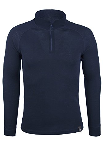 Mountain Warehouse Merino Langärmliger Herren-Pullover mit Rundhalsausschnitt und Reißverschluss Base Layer Thermo Unterwäsche - 4