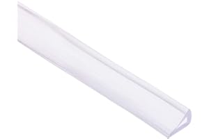 TA-VIGOR Junta de recorte, hoja protectora de borde de canal de PVC transparente, se adapta a bordes de 1 a 3 mm de longitud, 0.4 pulgadas de altura