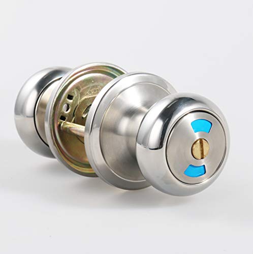 Preisvergleich Produktbild Mutex Classic Privacy Türknauf - Indikator Türknauf - Daumenknauf - poliertes Chrom