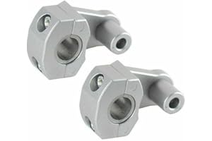 Riloer Motorcycle Handlebar Riser Universal Handlebar Riser Fit for 7/8"22mm / 11/8" 28mm Aluminum Alloy Handlebar Bars Clamp, Black/Silver (Silver)