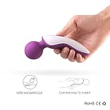 Mini Wand Massager, James Love 100% Waterproof 9 Speed Vibrating Body Handheld M