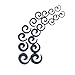 Produktbild kelaina 9 Paar Acryl Spiral Taper Tunnel Ohr Keilrahmen Expander-Stecker (schwarz)