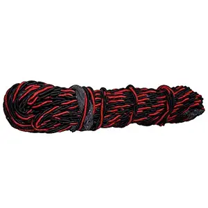 Ramanta Multi Purpose Bike Leg Guard Rope Compatible for Bullet Motorcycle (Red Black, 28 Meter)