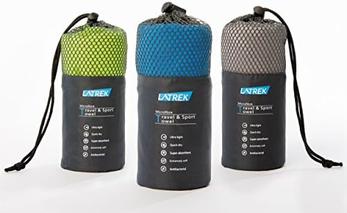 LATREK Microfibre Travel & Sports Towel + Carrying Bag/Quality, Dry quickly and Extremely Absorbent