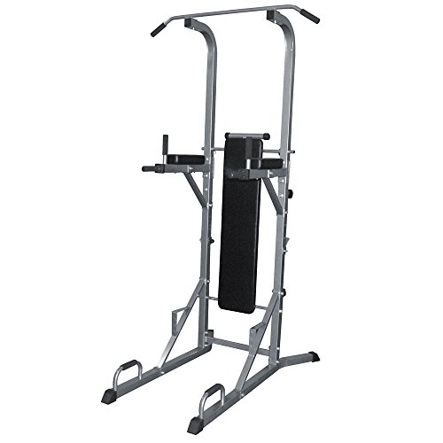 ScSPORTS Multigym Trainingsturm mit Hantelbank, Klimmzug, Dipstation Kraftstation/Multistation, Gymtower - 2