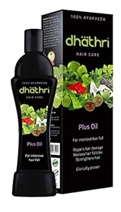 Dhathri Hair Care Plus Herbal Oil | Ayurvedic hair oil for intense hair fall problems | Herbal hair oil with 21 Ingredients to enhance hair growth - 200ml