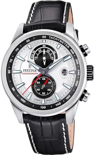 Festina Orologio Uomo Analogico in Pelle Nero F20695/1