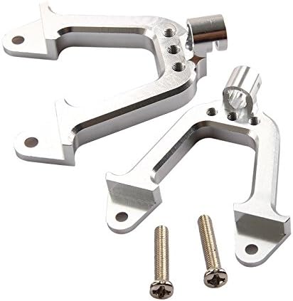 Yiguo SCX10 Upgrade Parts Aluminum Rear Shock Tower for 1/10 RC Rock Crawler Silver Set of 2