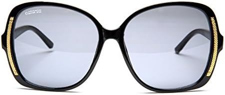Catania Occhiali Sunglasses (UV400) Ladies Black Sunglasses with Case Included - New Season Collection