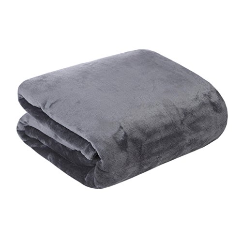 Deyongs Hudson Super suave manta de peluche, titanio - 150 x 200 cm